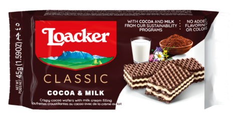 loacker cocoa and milk